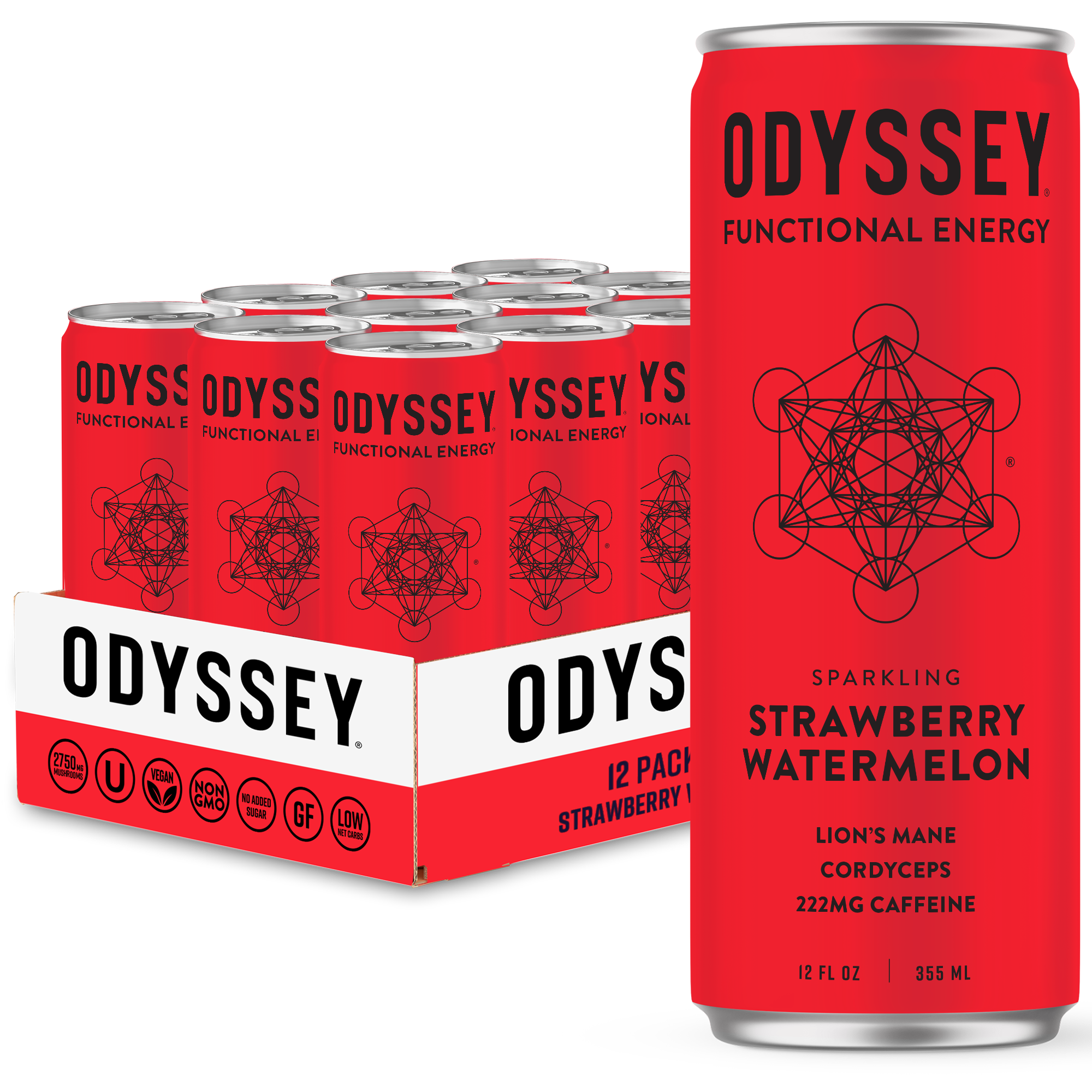 Odyssey Elixir - Strawberry Watermelon - Odyssey Functional Energy (222mg)