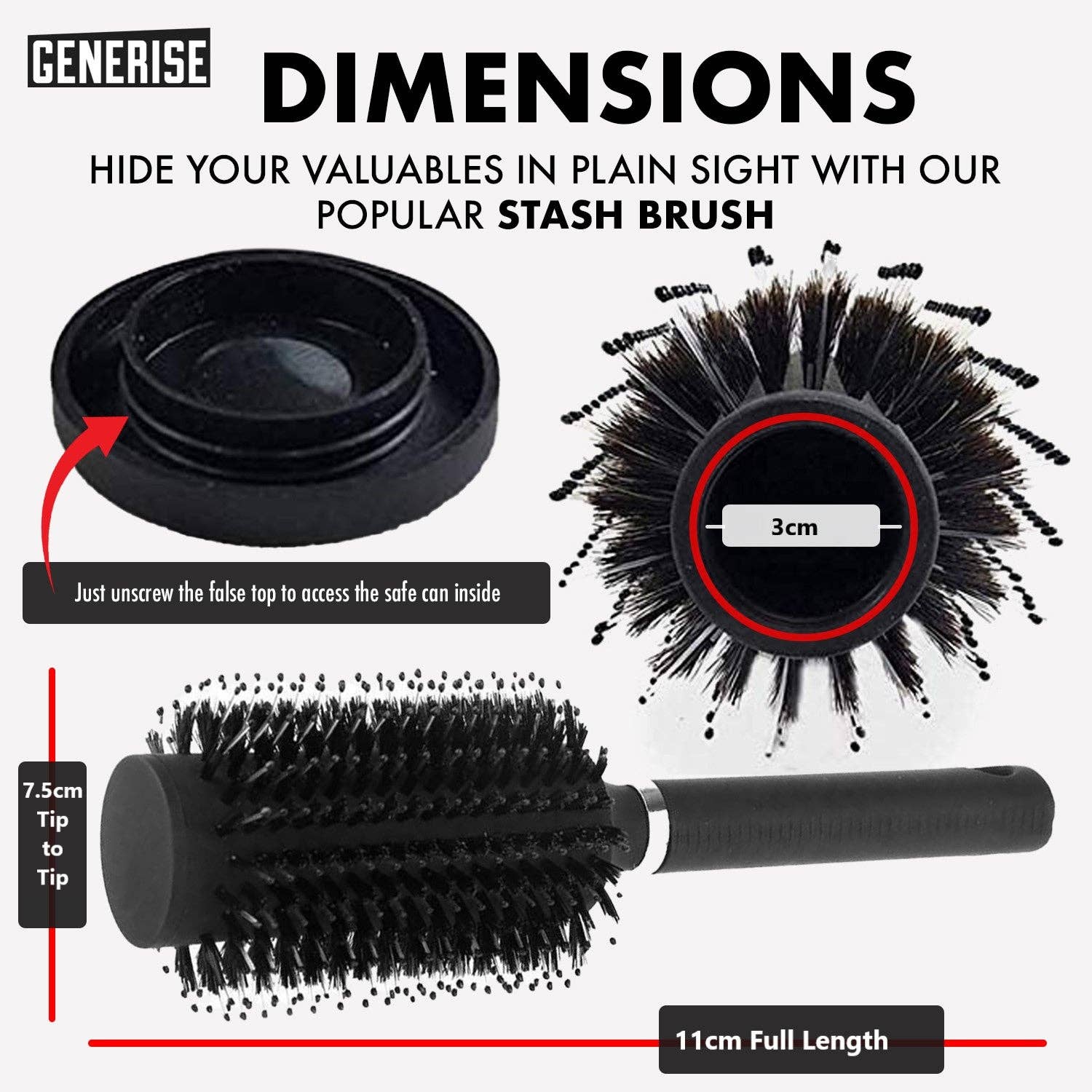 'Secret Stash' Hair Brush