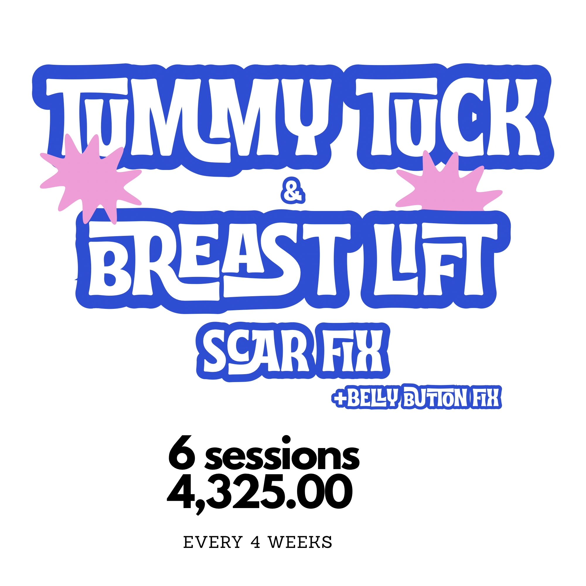 Tummy Tuck Scar, Breast Lift Scar, Belly Button Fix Full Package