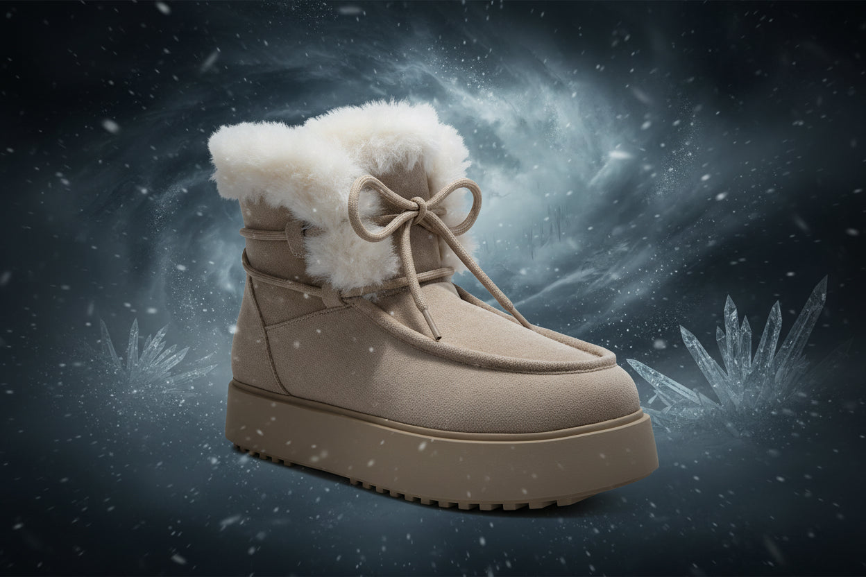Rag Company - Bunting Faux Fur Collar Flatform Boots